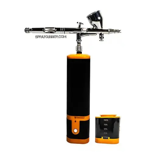 In addition to a cordless compressor set with an accurate nozzle for portable barber detailing, the new 2024 model has a USB input and a battery pack.