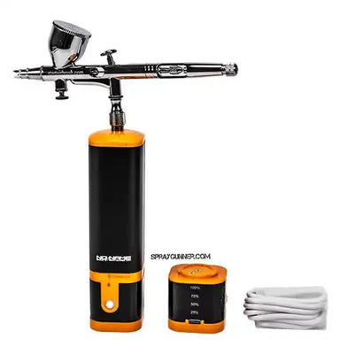 Barber airbrush cordless battery powered compressor with airbrush kit for barbers - SprayGunner