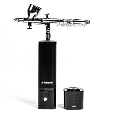 For portable barber detailing, the new 2024 model cordless compressor kit for barber airbrushes comes with a precise nozzle, battery pack, and USB connection.