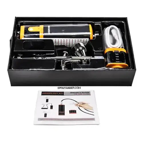 For portable barber detailing, the new 2024 model's cordless compressor set comes with a precise nozzle, battery pack, and USB port.