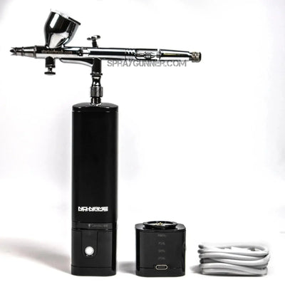 Barber airbrush cordless battery powered compressor with airbrush kit for barbers - SprayGunner