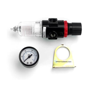 In-Line Low Pressure Air Regulator with Gauge and Moisture Trap Filter by NO-NAME Brand - SprayGunner