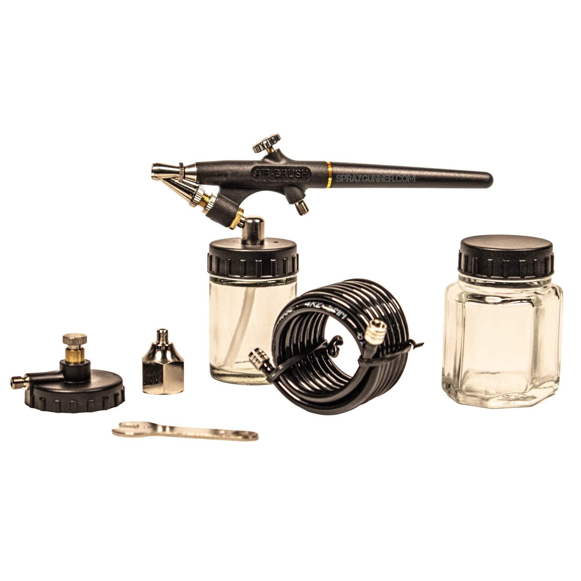 NO-NAME Brand Single Action External Mix Spray Gun Set with 0.8 mm tip, perfect for hobbyists and DIY artists