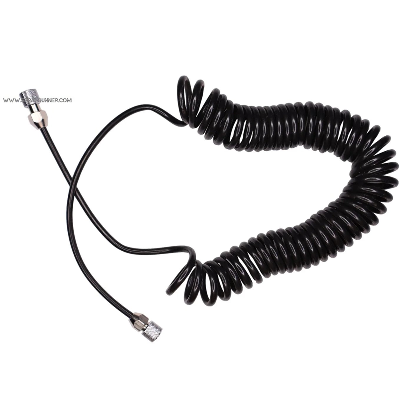 1/8" - 1/8" Black Polyurethane Coiled Air Hose (4m) by NO-NAME Brand - SprayGunner