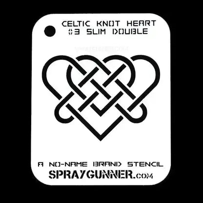NO-NAME Brand Celtic Heart Stencils (Medium) NO-NAME brand