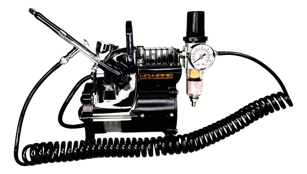 Used No-Box Silent Mini Air Compressor w/ Regulator and hose by NO-NAME Brand NO-NAME brand