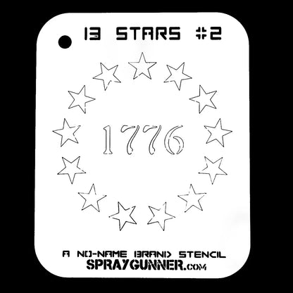 Thirteen Stars Stencil #2 by NO-NAME Brand Precision Airbrush Stencil NO-NAME brand
