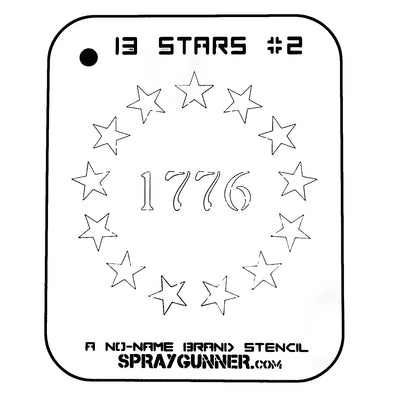 Thirteen Stars Stencil #2 by NO-NAME Brand Precision Airbrush Stencil NO-NAME brand