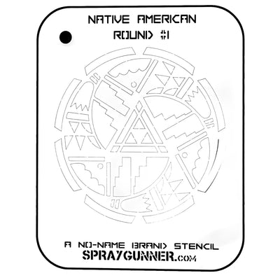 NO-NAME Brand Native American Round Stencil #1 NO-NAME brand