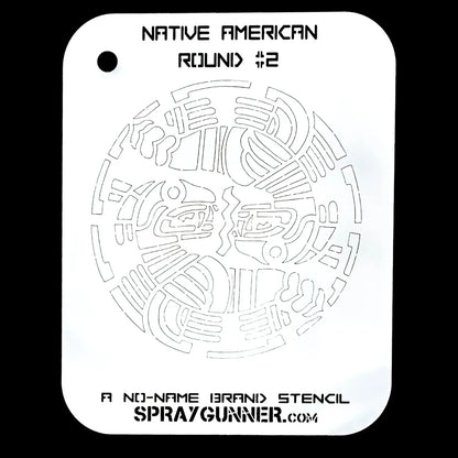 NO-NAME Brand Native American Round Stencil #2 NO-NAME brand