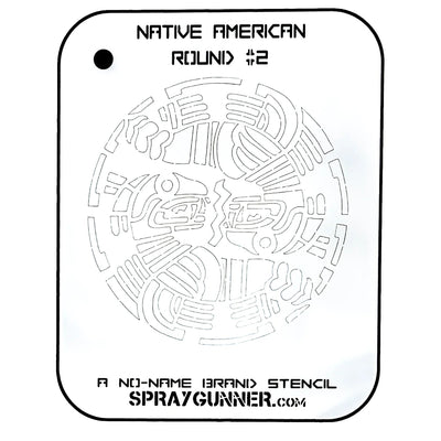 NO-NAME Brand Native American Round Stencil #2 NO-NAME brand
