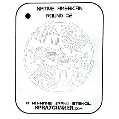 NO-NAME Brand Native American Round Stencil #2 NO-NAME brand