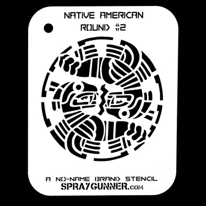 NO-NAME Brand Native American Round Stencil #2 NO-NAME brand