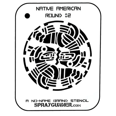 NO-NAME Brand Native American Round Stencil #2 NO-NAME brand