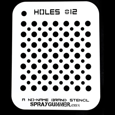 Holes Stencil #12-SprayGunner, start-airbrush