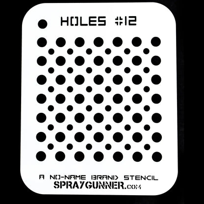 Holes Stencil #12-SprayGunner, start-airbrush