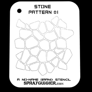 NO-NAME Brand Stone Pattern Stencil #1 - SprayGunner