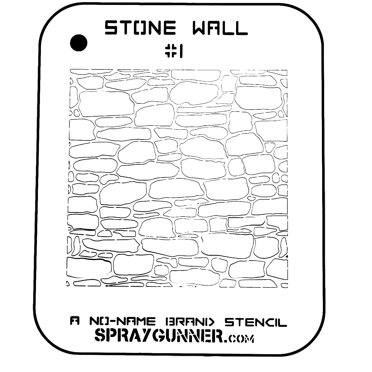 NO-NAME Brand Stone Wall Stencil #1 - SprayGunner