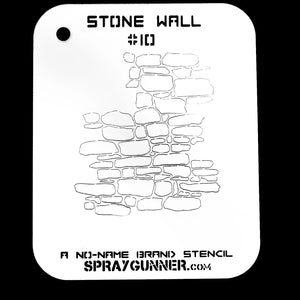 NO-NAME Brand Stone Wall Stencil #10 - SprayGunner