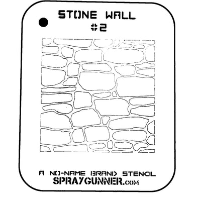 NO-NAME Brand Stone Wall Stencil #2 - start-airbrush