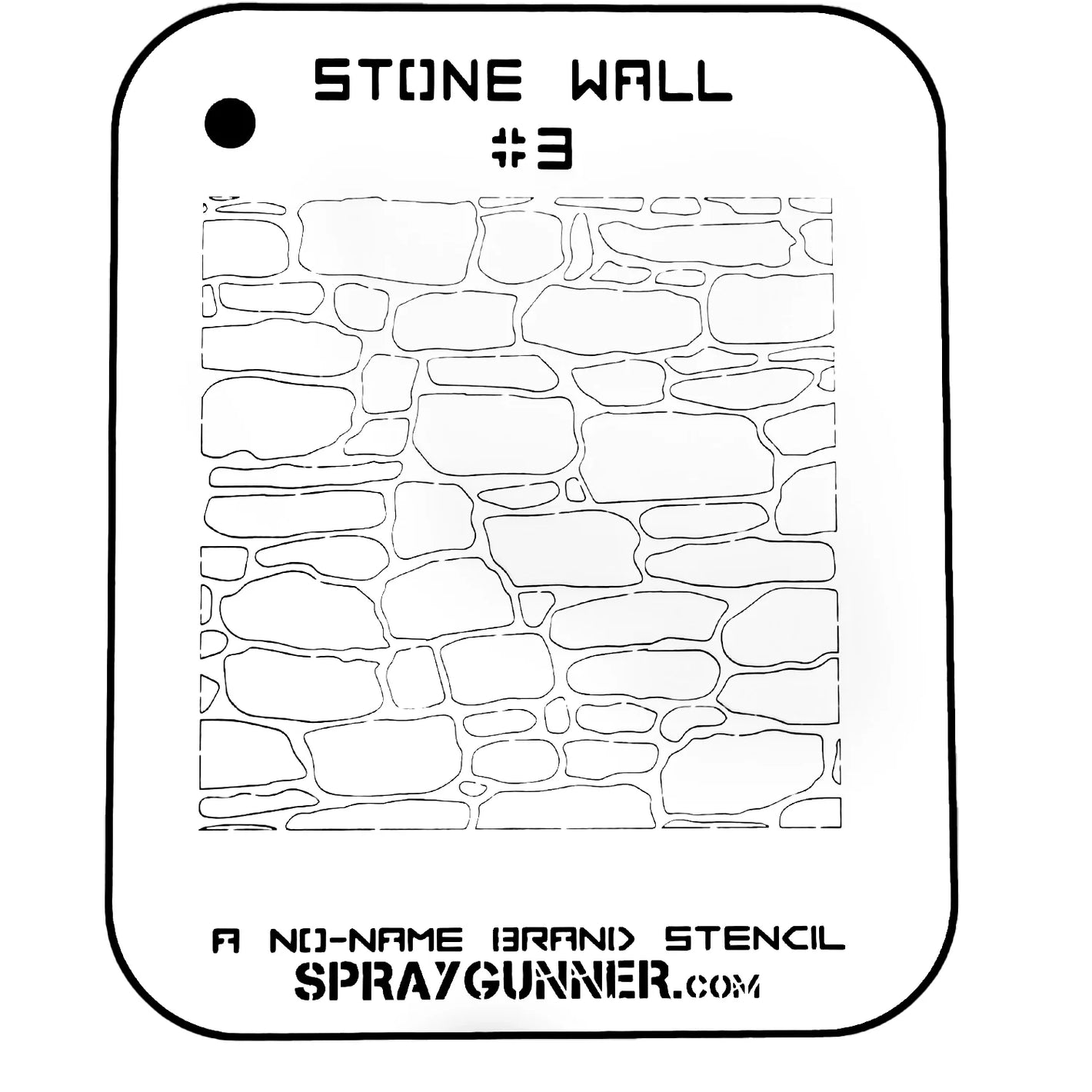 NO-NAME Brand Stone Wall Stencil #3 - SprayGunner