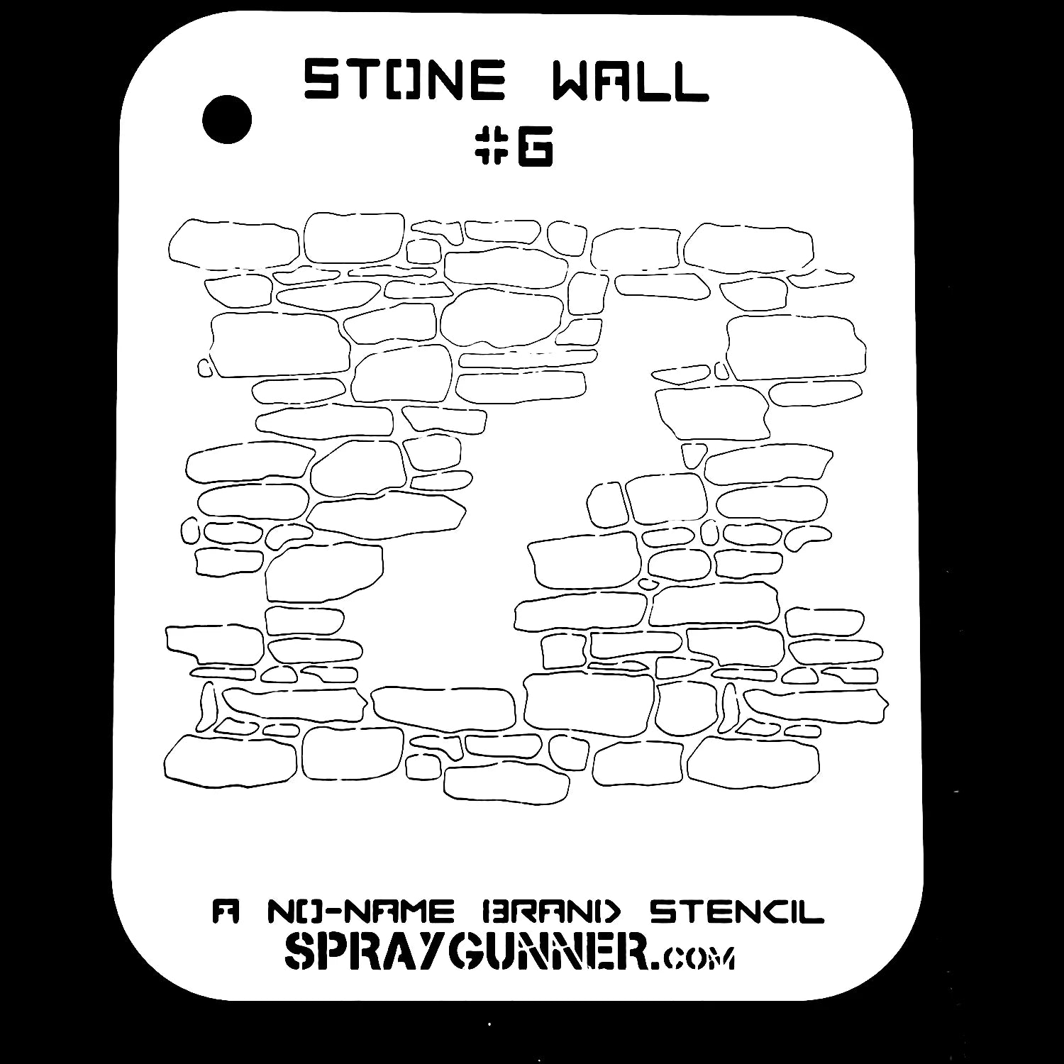 NO-NAME Brand Stone Wall Stencil #6 - SprayGunner