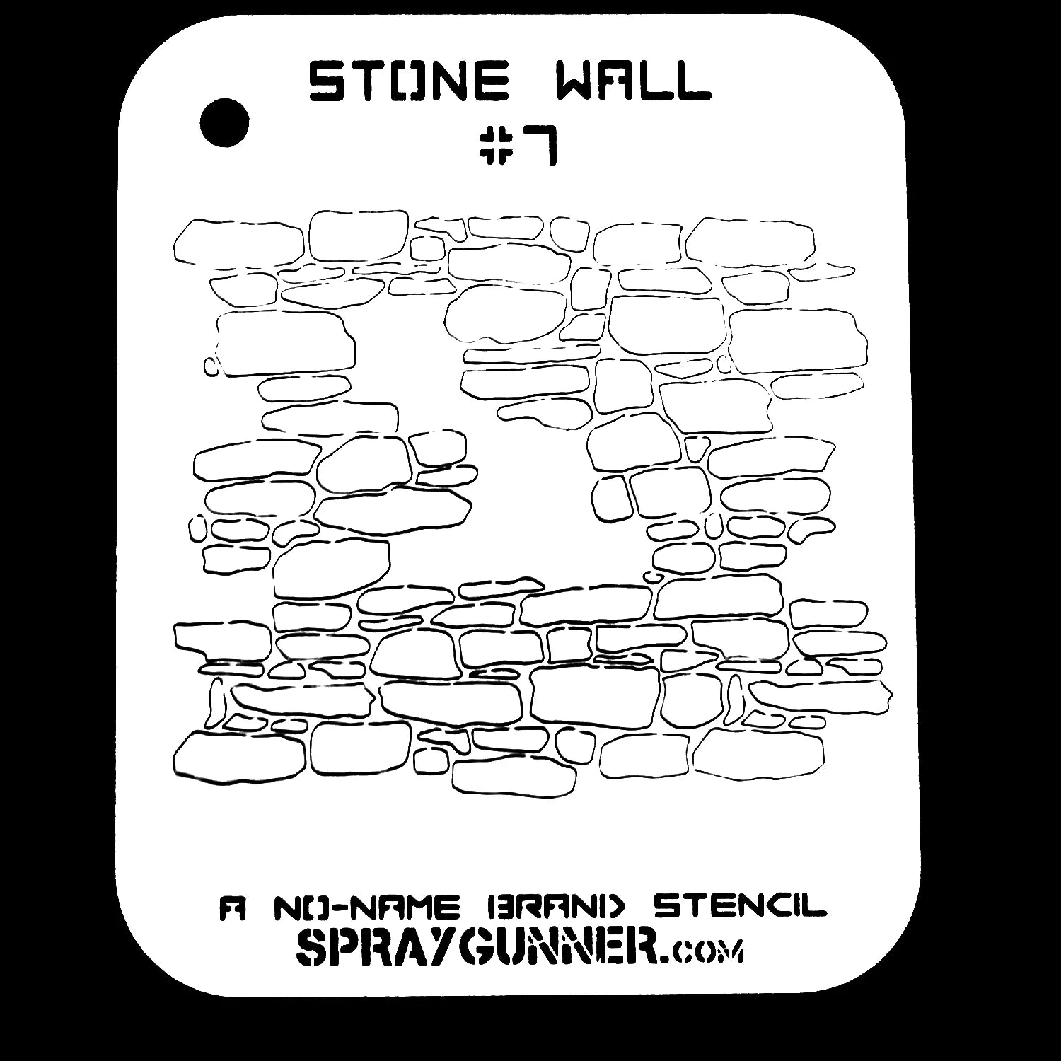 NO-NAME Brand Stone Wall Stencil #7 - SprayGunner