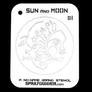 NO-NAME Brand Sun and Moon Stencil #1