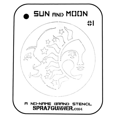 Sun and Moon Stencil #1 – NO-NAME Brand Precision Airbrush Stencil NO-NAME brand