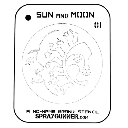 NO-NAME Brand Sun and Moon Stencil #1