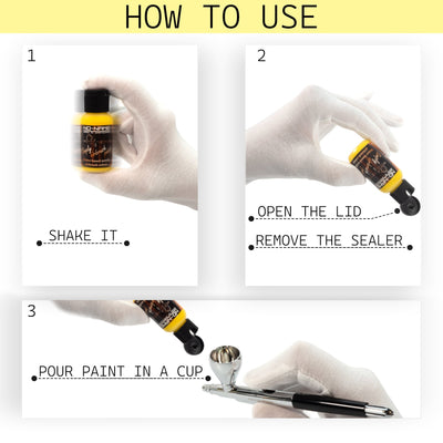 Featuring a water-based acrylic solution for excellent airbrush coverage, Simply Airbrush Paint Red by NO-NAME Brand comes in a 1-ounce bottle with a black lid.